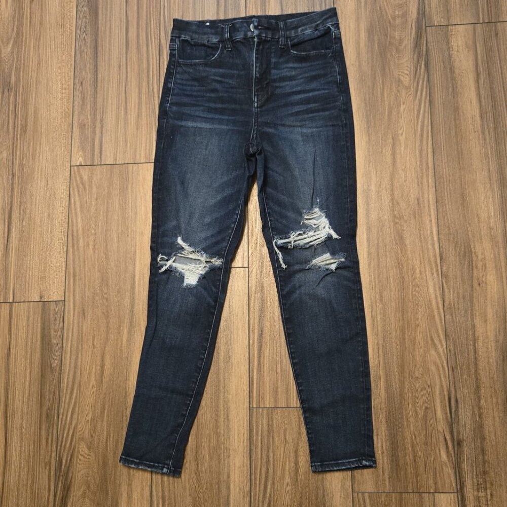 American Eagle Outfitters Dark Blue High Rise Jeans